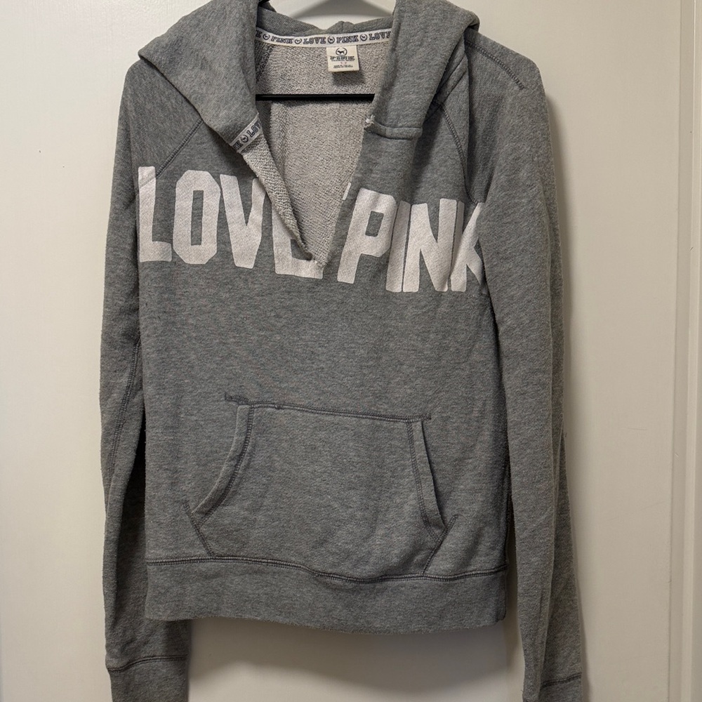 PINK Victoria's Secret Gray Love Pink Sweater